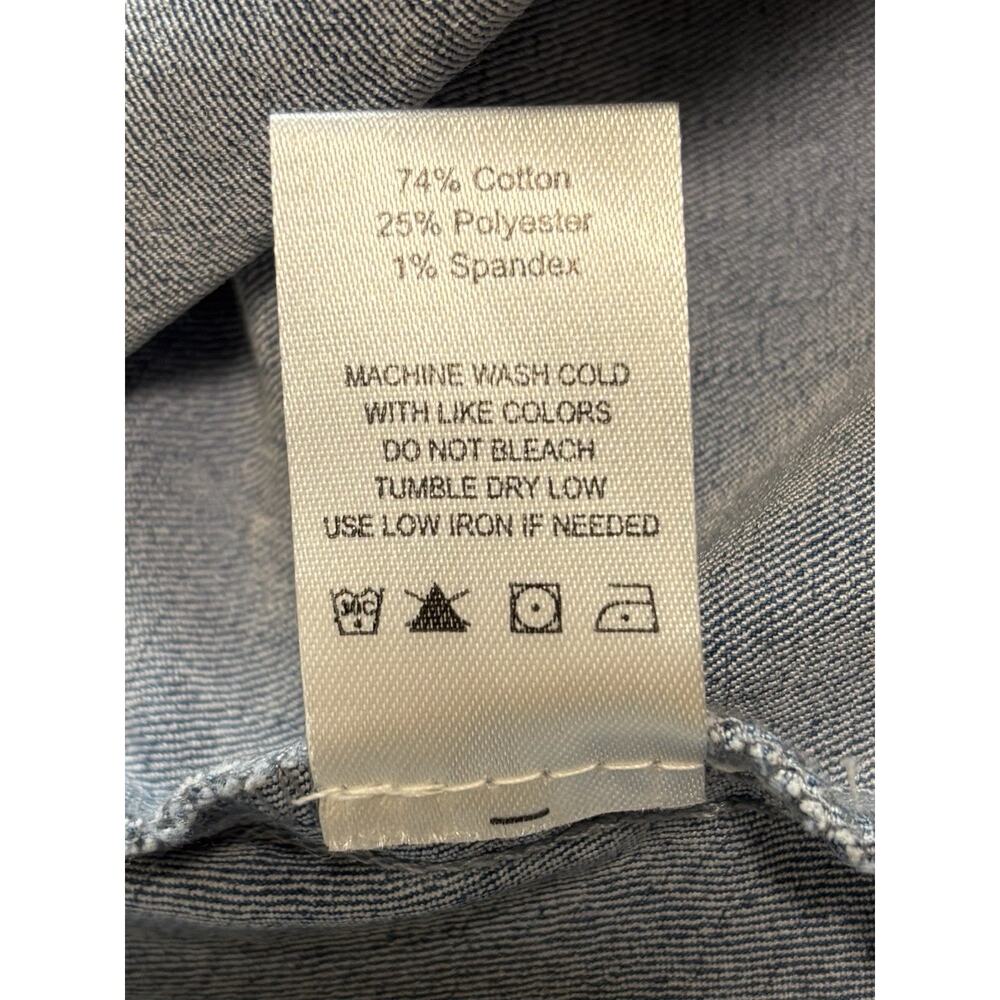 White Birch Light Denim V-Wire Mini Dress Plus Size 3X Western Festival Cowgirl - Picture 8 of 11